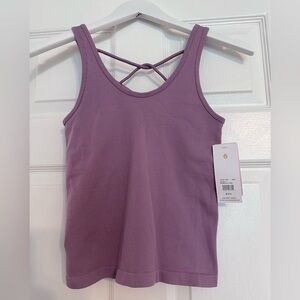 Spiritual Gangster infinity seamless tank ribbed strapped mauve NWT